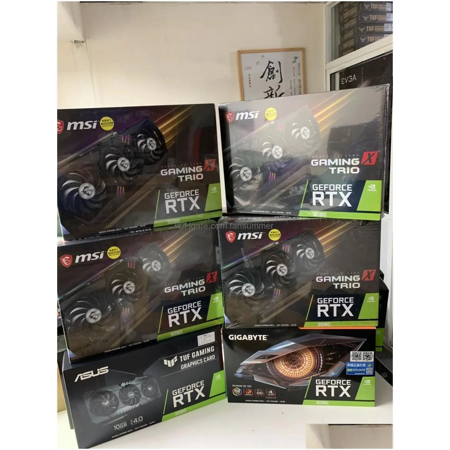 Graphics Cards Msi Nvidia Geforce Gtx Rtx 3090/3060 Ti/3070/3080 Gaming Graphics Card Pc Drop Delivery Computers Networking Computer C Ottrp