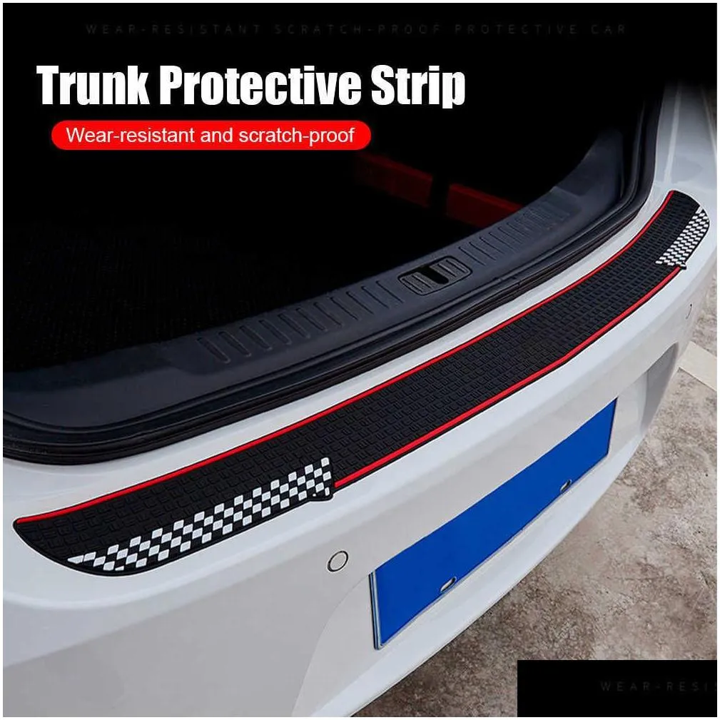 New 90CM Car Rear Door Protector Auto Trunk Sill Bumper Thickened Cover Strip Auto Threshold Protection Anti Kick Guard Strips