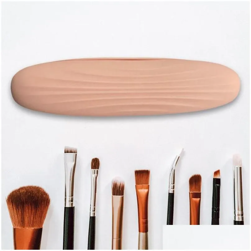 Makeup Brush Pouch Silicone Portable Durable Cosmetic Organizer For