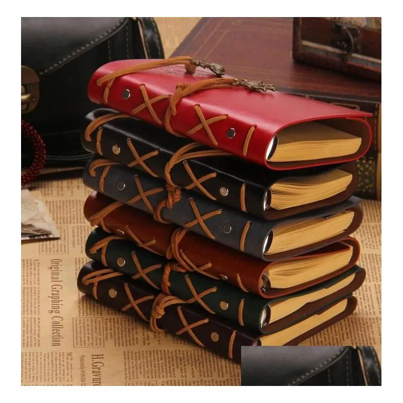 wholesale vintage garden travel diary books kraft papers journal notebook spiral Pirate notepads cheap school student classical books