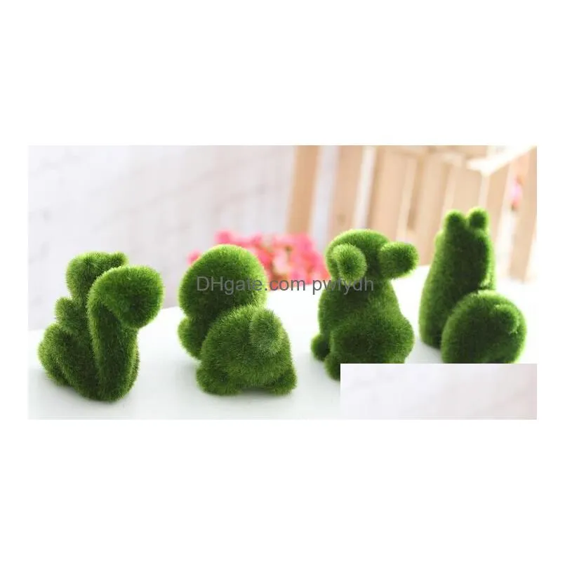 grassland artificial grass cute little animal lovely bear display decoration relieve eye fatigue fake grass furnishing articles dt001