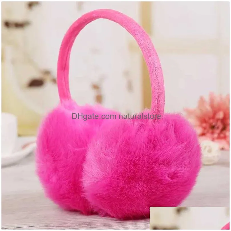 Ear Muffs Ear Muffs Winter Warm Earmuffs Cute Plush Headphones Fashion Warmer Solid Color Girls Headband R231009 Drop Delivery Fashion Dhjnv