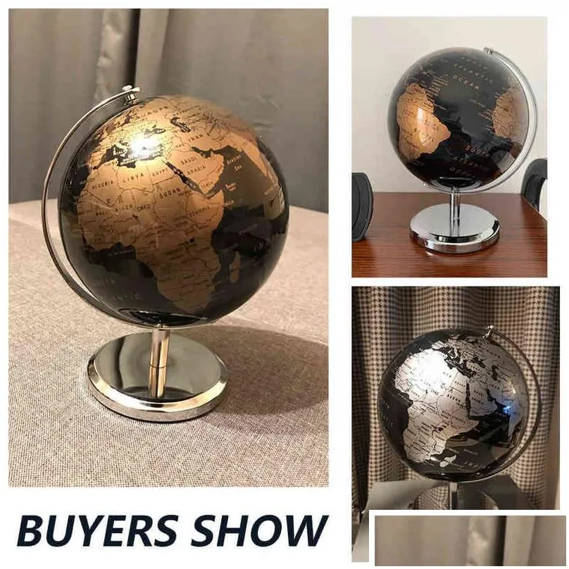 rotating student globe geography educational decoration children learn large world earth map teaching aids home 220112