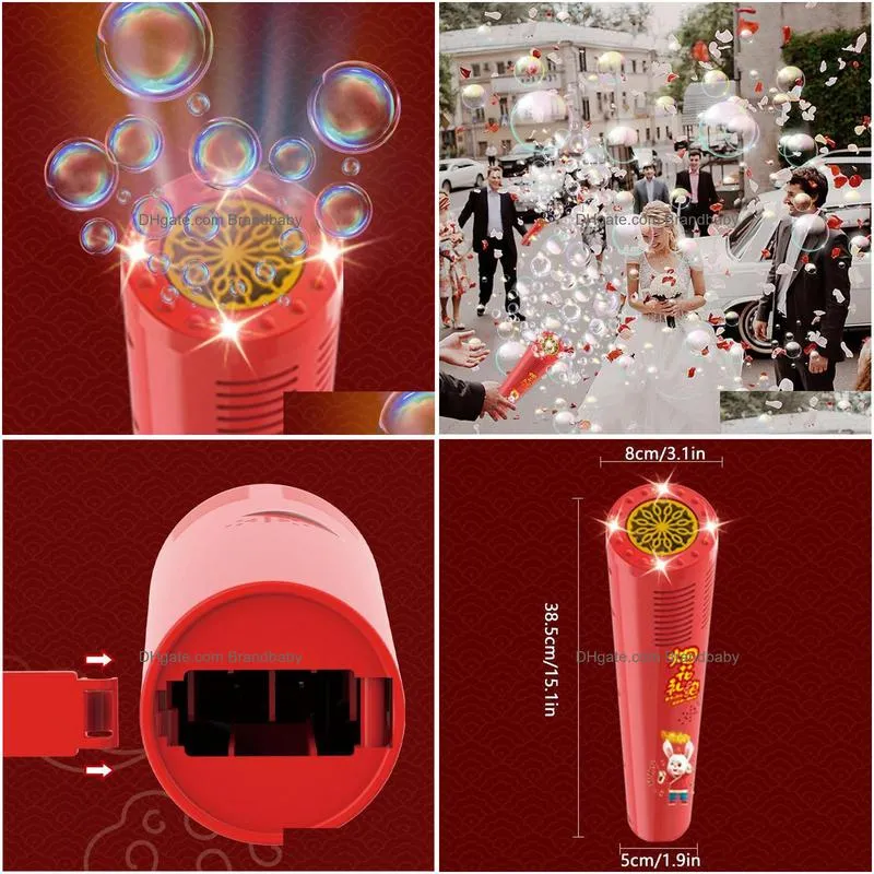 Novelty Games Novelty Games Firework Bubble Maker 12 Holes Year Matic Hine For Kids Electric Bubbles Outdoor Party Weddings Drop Deliv Dhhxc