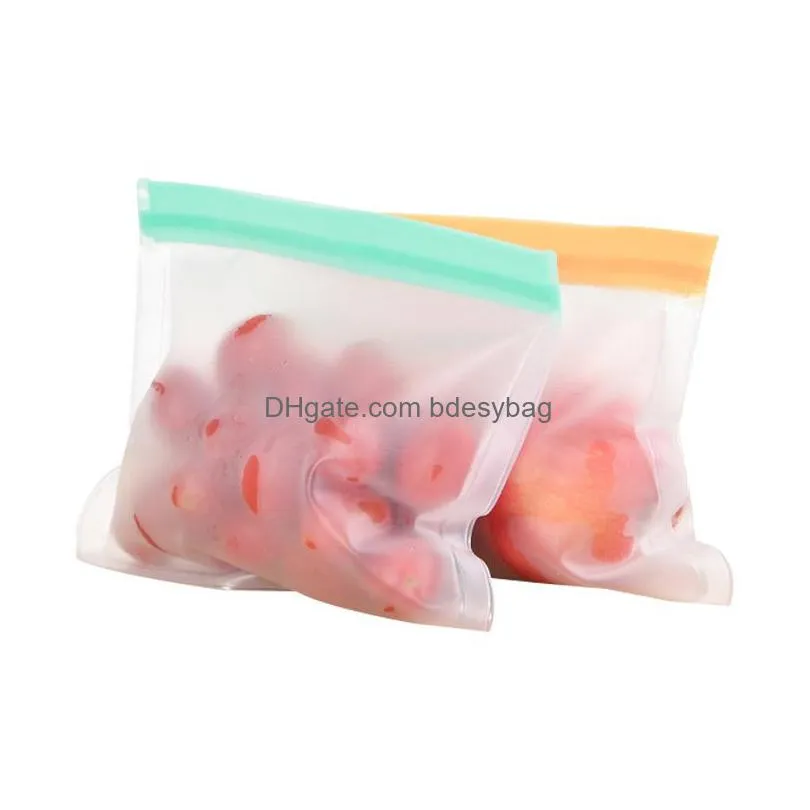 reusable food storage bag leakproof food bag for sandwich/ snack/ fruit food zip top  container bags lx2946