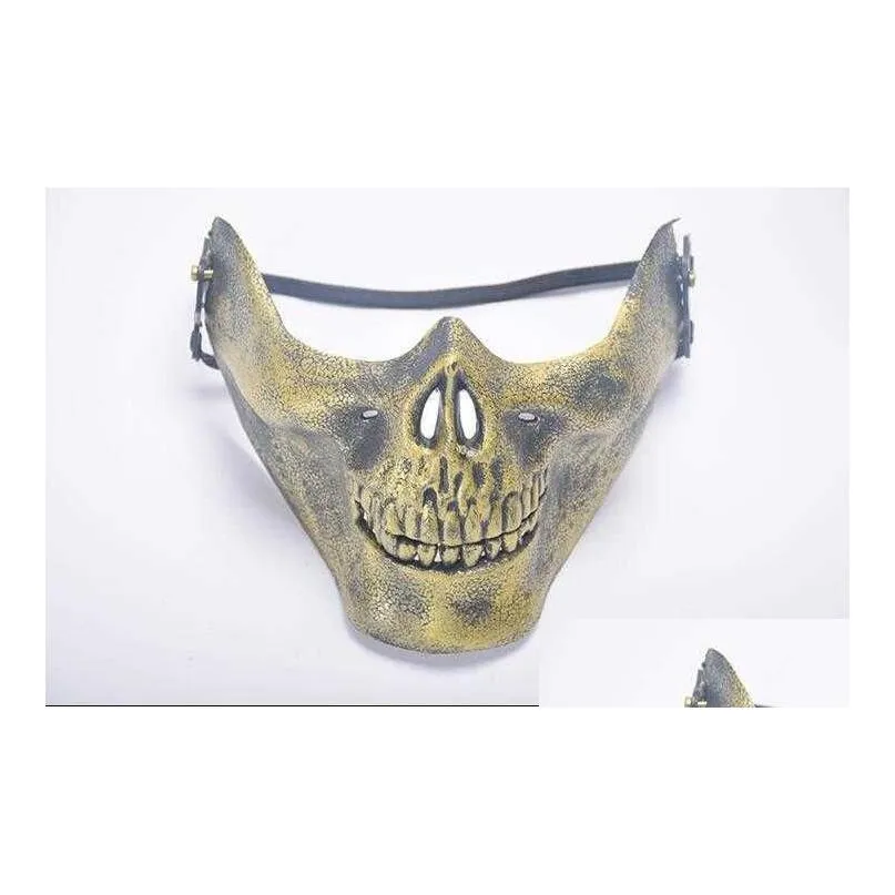 fun paintball pvc airsoft masks scary skeleton skull mask protective halloween carnival year high quality 5 colors