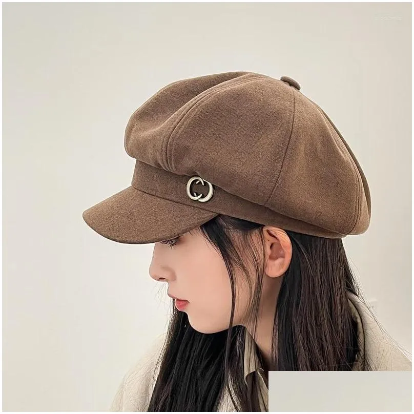 berets womens hats retro beret hat wool caps for women 2022 octagonal sboy ladies flat cap artist painter