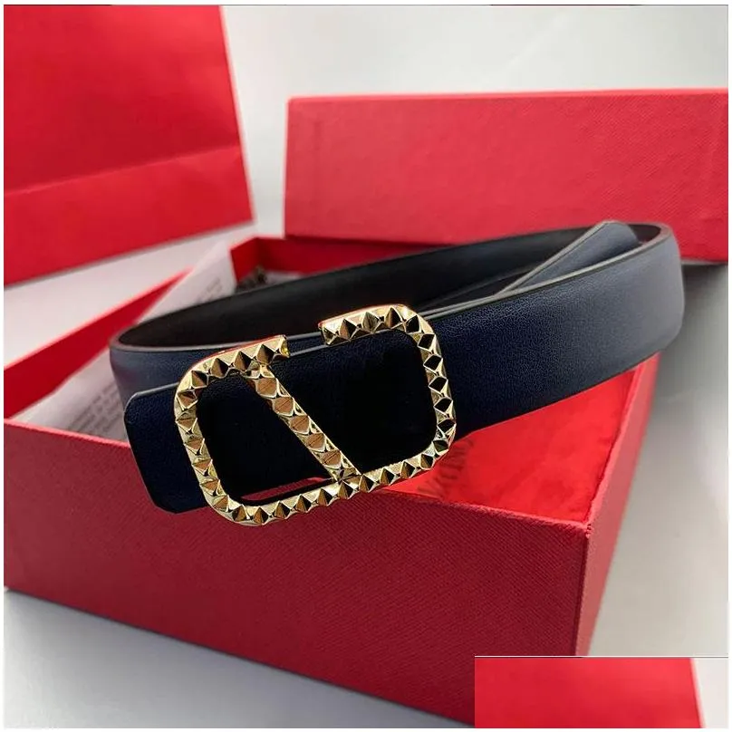 2022luxury designer belt classic solid color gold letter belts for women designers vintage pin needle buckle beltss 6colors width 2.3 cm size 95115