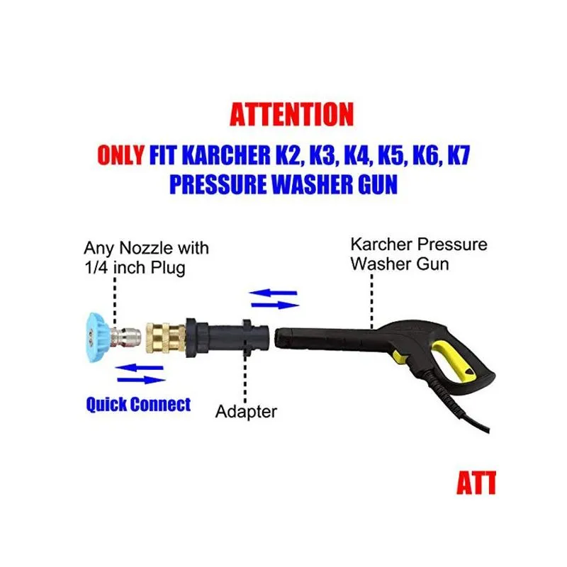 High Pressure Cleaning Foam Pot Cleaning Gun-1/4 Inch Quick Adapter For Karcher K K2 K3 K4 K5 K6 K7