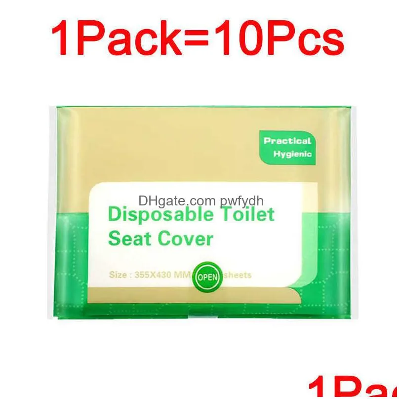 toilet seat covers 50/1pcs portable disposable toilet seat cover paper waterproof soluble water type travel/camping el bathroom accessory