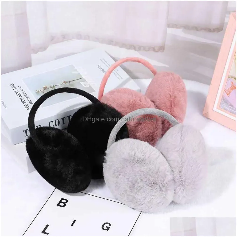 Ear Muffs Ear Muffs Colors Fashion Men Women Warm Earmuffs Soft Plush Thicken Protection Winter R231009 Drop Delivery Fashion Accessor Dhpda