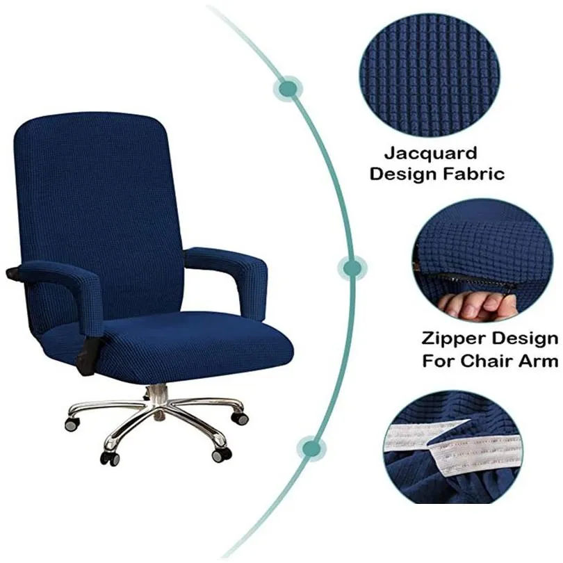 elastic office chair cover boss lift computer desk covers thickened with armrest removable funda silla escritorio 220222