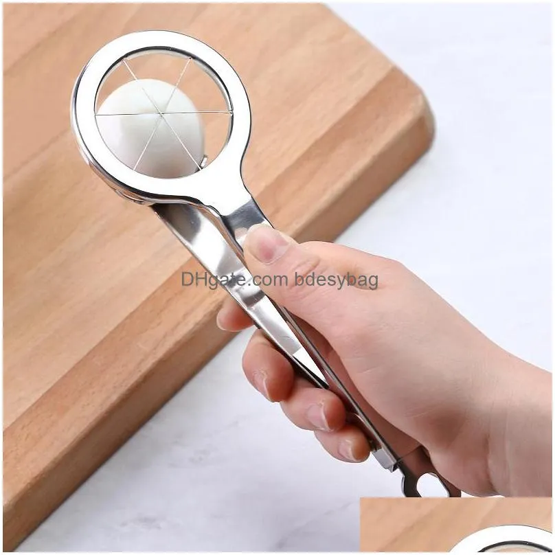 egg cutter stainless steel wire egg slicer practical hardboiled eggs cutting egg tool durable kitchen tools gadgets lx4002