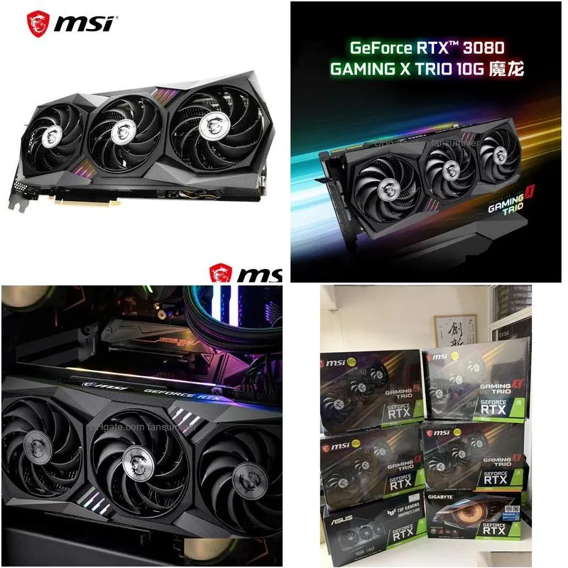 Graphics Cards Msi Nvidia Geforce Gtx Rtx 3090/3060 Ti/3070/3080 Gaming Graphics Card Pc Drop Delivery Computers Networking Computer C Ottrp