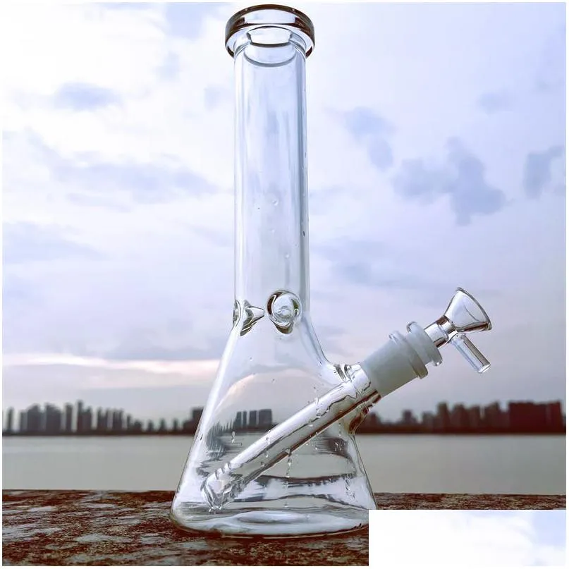 manufacture hookah beaker glass bong water pipes dab rig catcher thick material for smoking 10.5 bongs