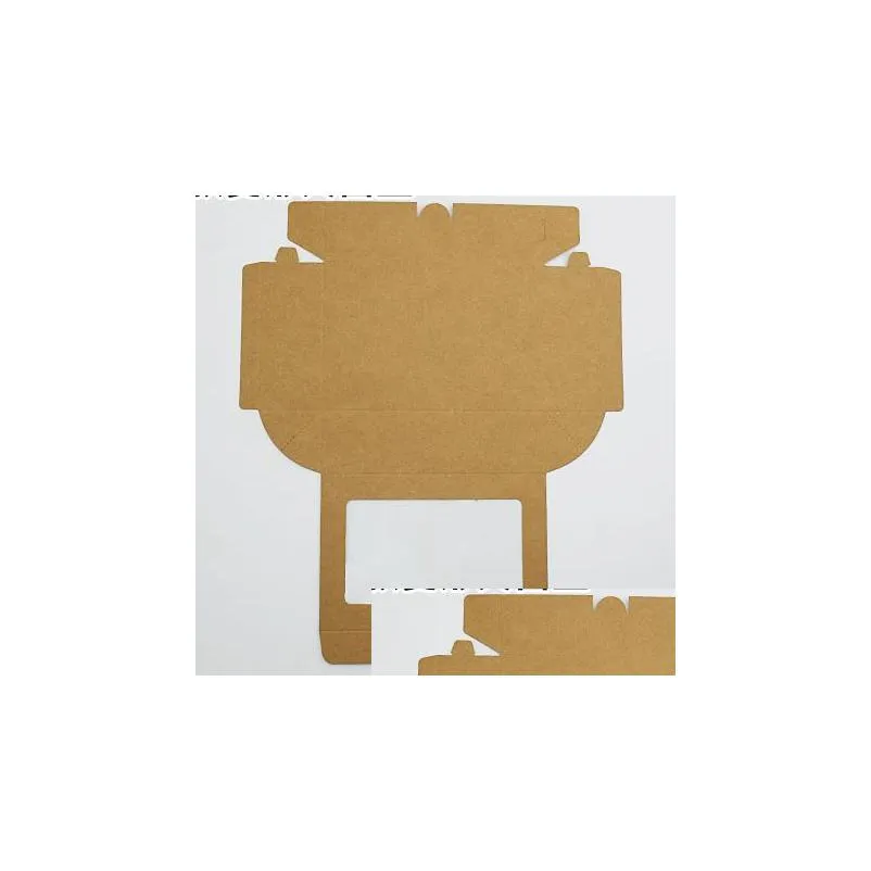Gift Wrap 20Pcs 18X12X5Cm Brown Kraft Paper Box With Window Gift Cajas De Carton Packaging Cookie  Wedding Drop Delivery Home Gard Dhlam