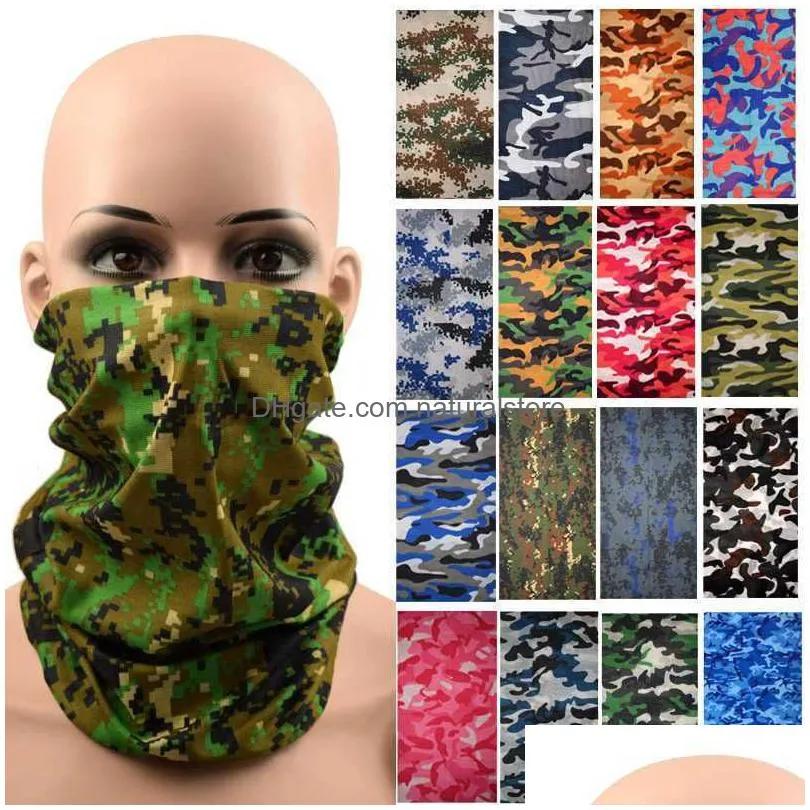 Fashion Face Masks & Neck Gaiter Fashion Face Masks Neck Scarf Men Women Bandanas Polyester Breathable Windproof Anti Cam Climbing Mas Dh9Tu