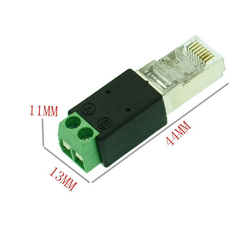 wholesale RJ45 Network Connector Male 8P8C Modular Plug to RS485 Screw Terminals Adapter