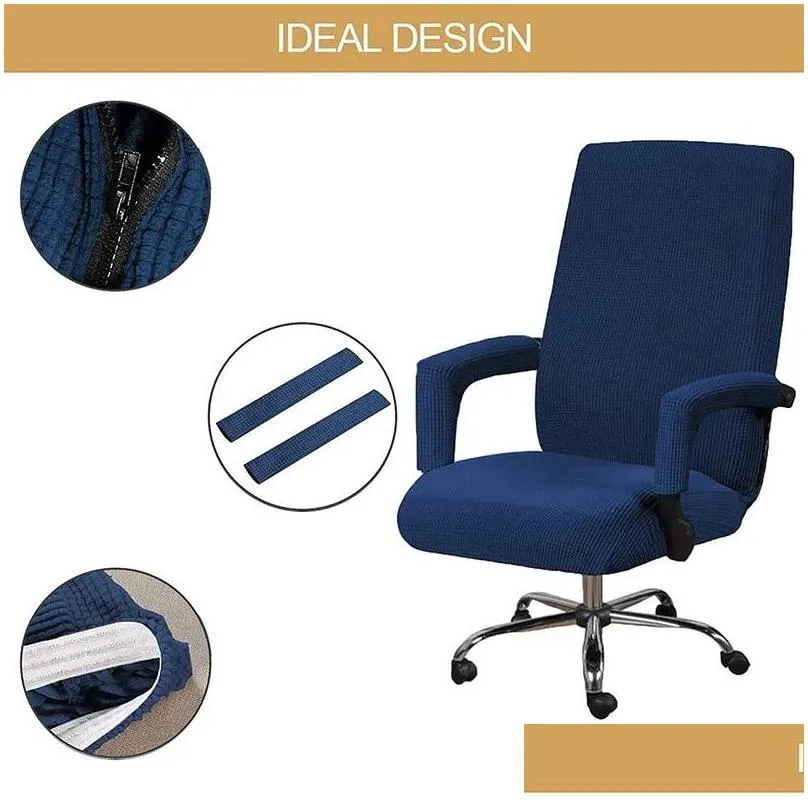 elastic office chair cover boss lift computer desk covers thickened with armrest removable funda silla escritorio 220222