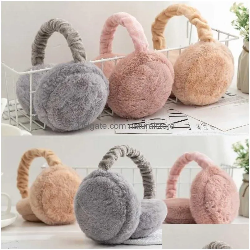 Ear Muffs Ear Muffs Sweety Plush Women Outdoor Winter Warmer Earmuffs Warm Headphones Earflap Fluffy Cool Protection R231009 Drop Deli Dhy6B