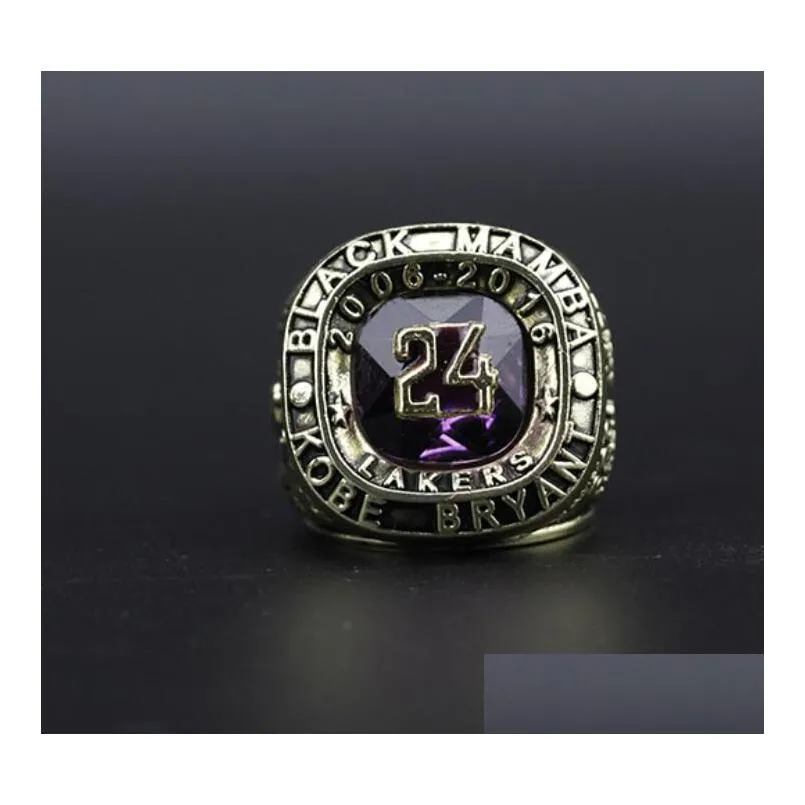 Cluster Rings 2Pcs 8 24 Bryant Basketball Team Champions Championship Ring With Wooden Box Sport Souvenir Men Fan Gift 2023 Wholesale Dhmp7