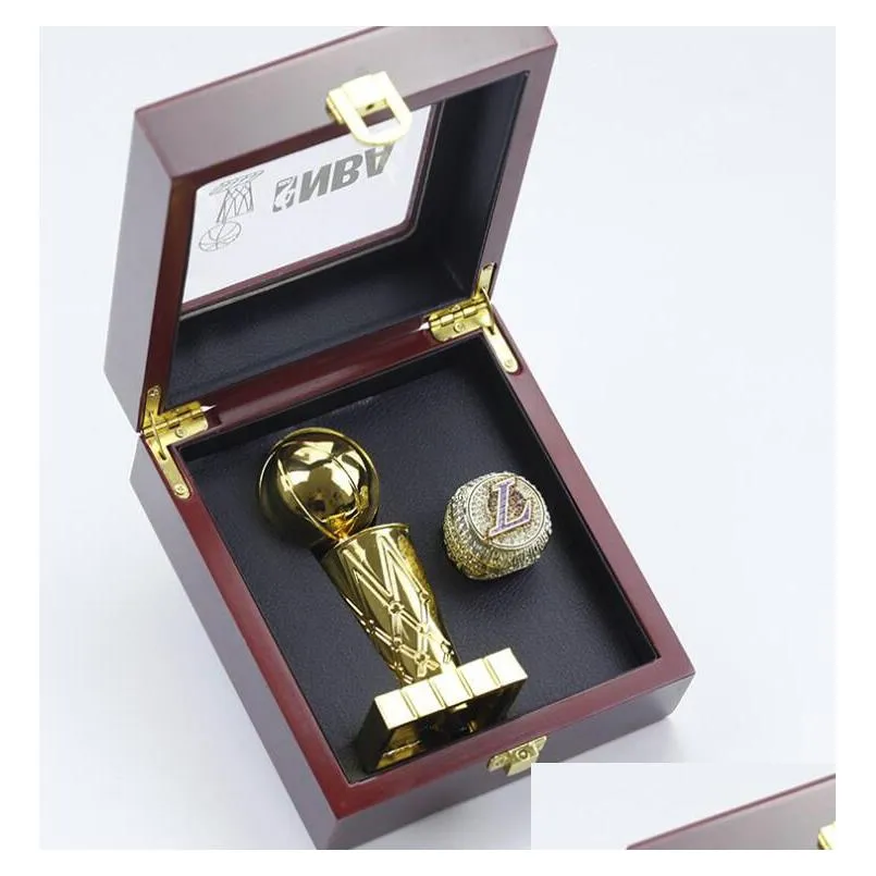 Solitaire Ring 56Pcs 1967 To 2023 Basketball Team Champions Championship Ring Trophy With Wooden Display Box Set Sport Souvenir Men Wo Dhehu