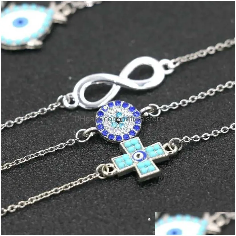 Charm Bracelets Charm Bracelets Elegant Love Heart Bracelet For Women Chain Sier Color Jewelry Gift R231024 Drop Delivery Jewelry Brac Dhupi