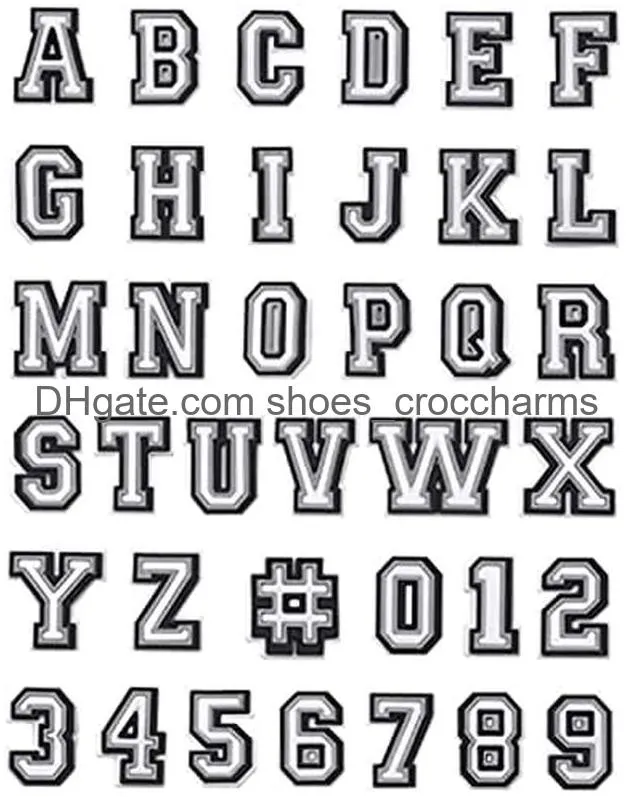 letters numbers and sports charms for clog shoe decoration basketball baseball hockey softball soccer football gift for boys kids teens and adults