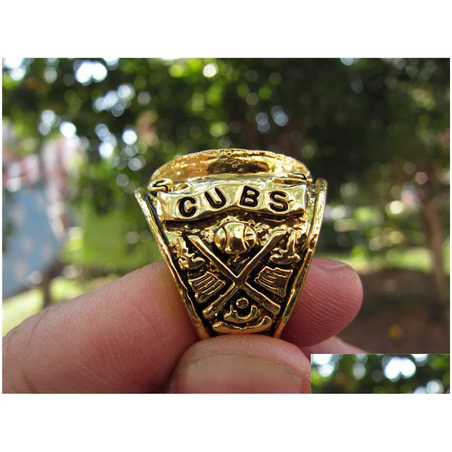 Cluster Rings 1908 Cubs World Baseball Championship Ring Souvenir Men Fan Gift Wholesale Drop Drop Delivery Jewelry Ring Dh8Vy