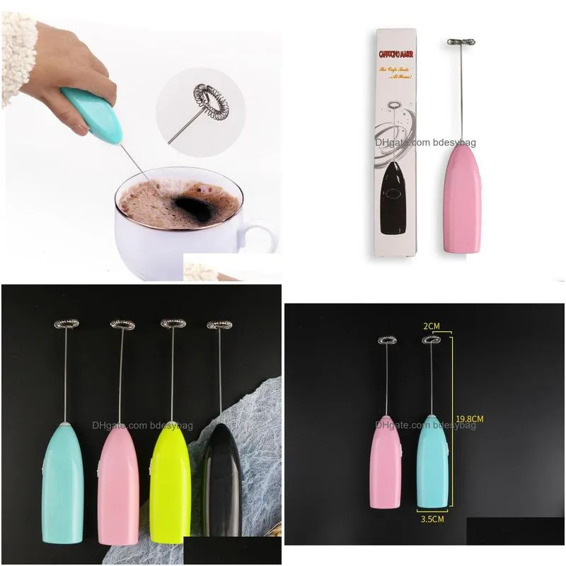 kitchen tools electric milk frother automatic egg beater cream mixer coffee stirrer handheld cappuccino whisk w0193