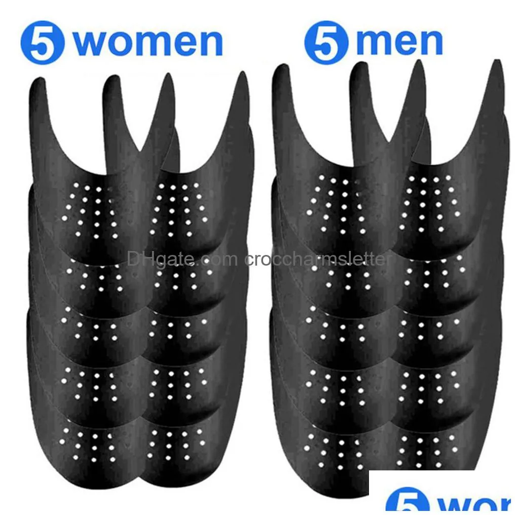 shoe parts accessories 10 pair anti crease protector for basketball sneakers fold s toe caps protection stretcher drop wholesale