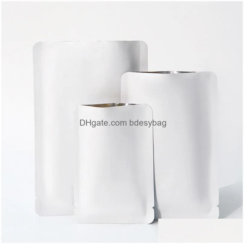 filleted corner matte aluminum foil open top vacuum pouch heat seal food vacum bag mylar foil packing sample bags lx3699