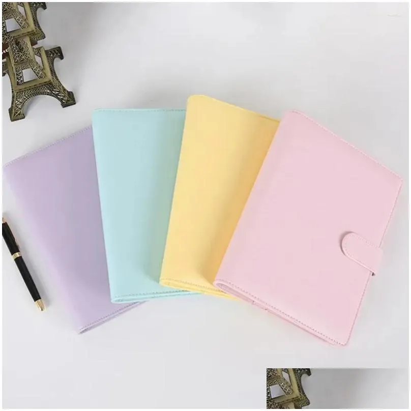 wholesale Agenda Notebook Diary Journal Faux Leather Button Snap On Planner Book Cover