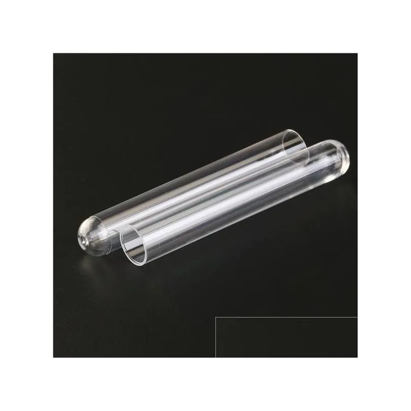 wholesale 2021 20ML 16x150mm clear plastic test tube with Push caps for scientific experiments, party, decorate the house, candy