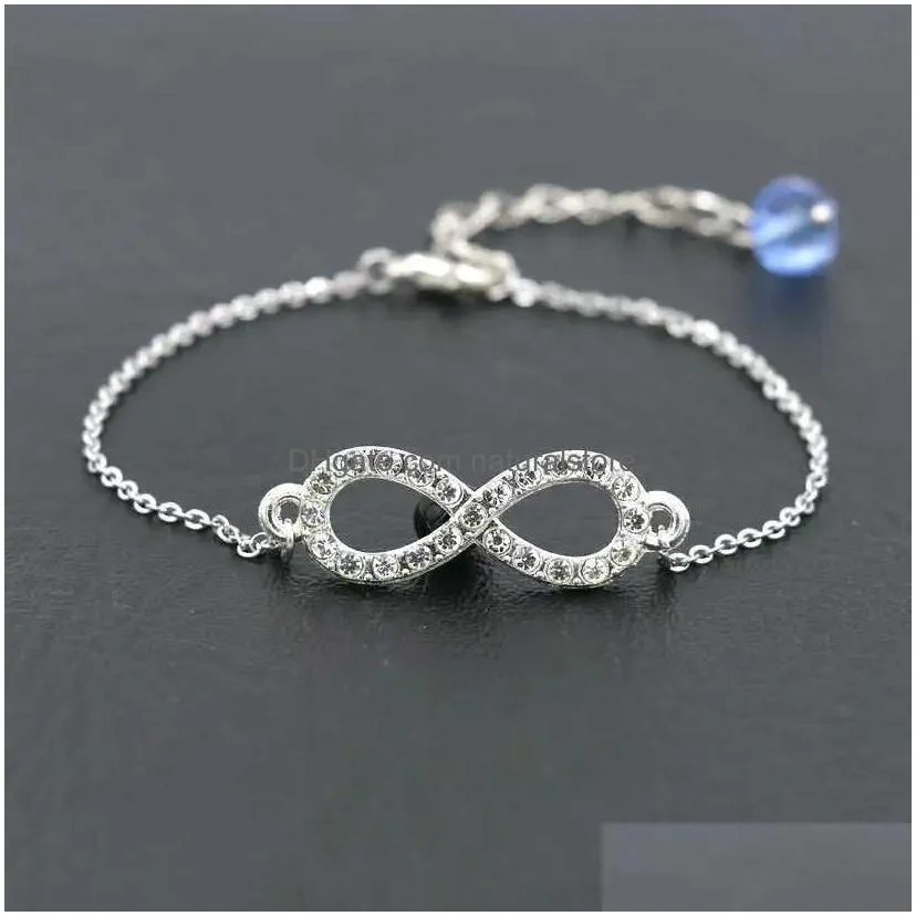 Charm Bracelets Charm Bracelets Elegant Love Heart Bracelet For Women Chain Sier Color Jewelry Gift R231024 Drop Delivery Jewelry Brac Dhupi