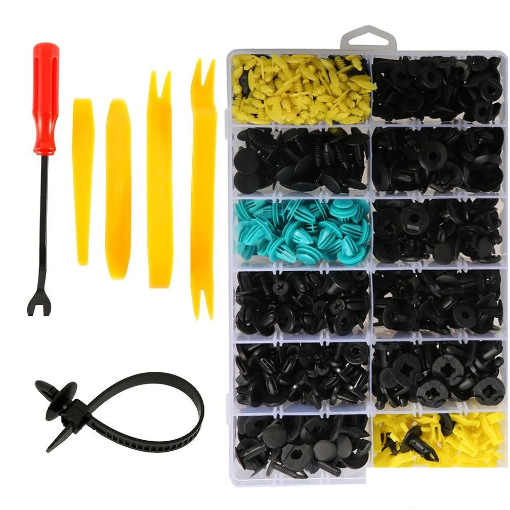 605pcs Universal Mixed Fasteners Door Trim Panel Auto Bumper Rivet Car Clips Retainer Push Engine Cover Fender Fastener