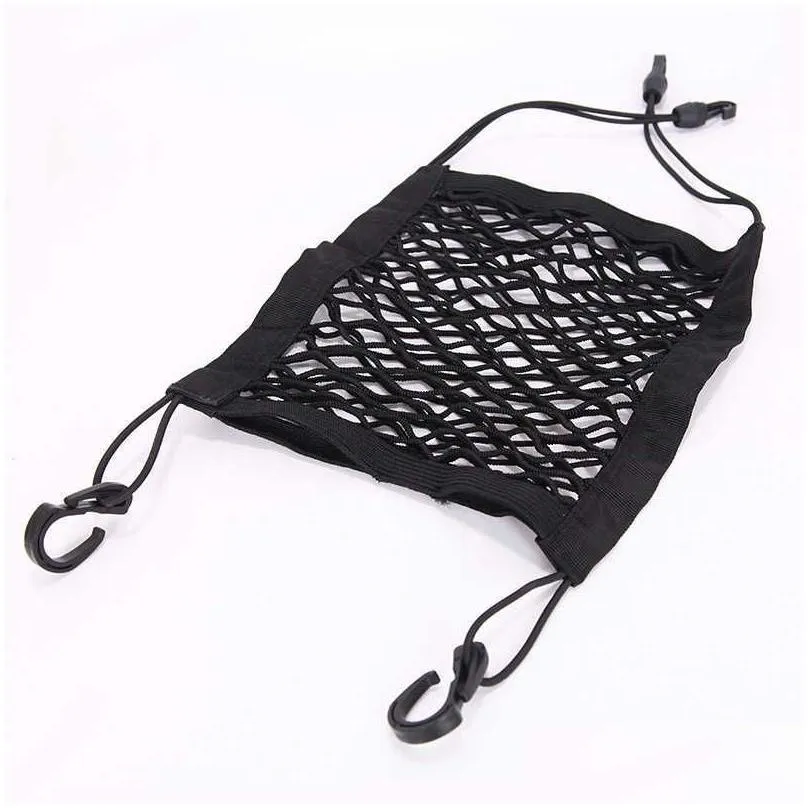 New Strong Elastic Car Mesh Net Bag Between Car Organizer Seat Back Storage Bag Luggage Holder Pocket for Car Styling car