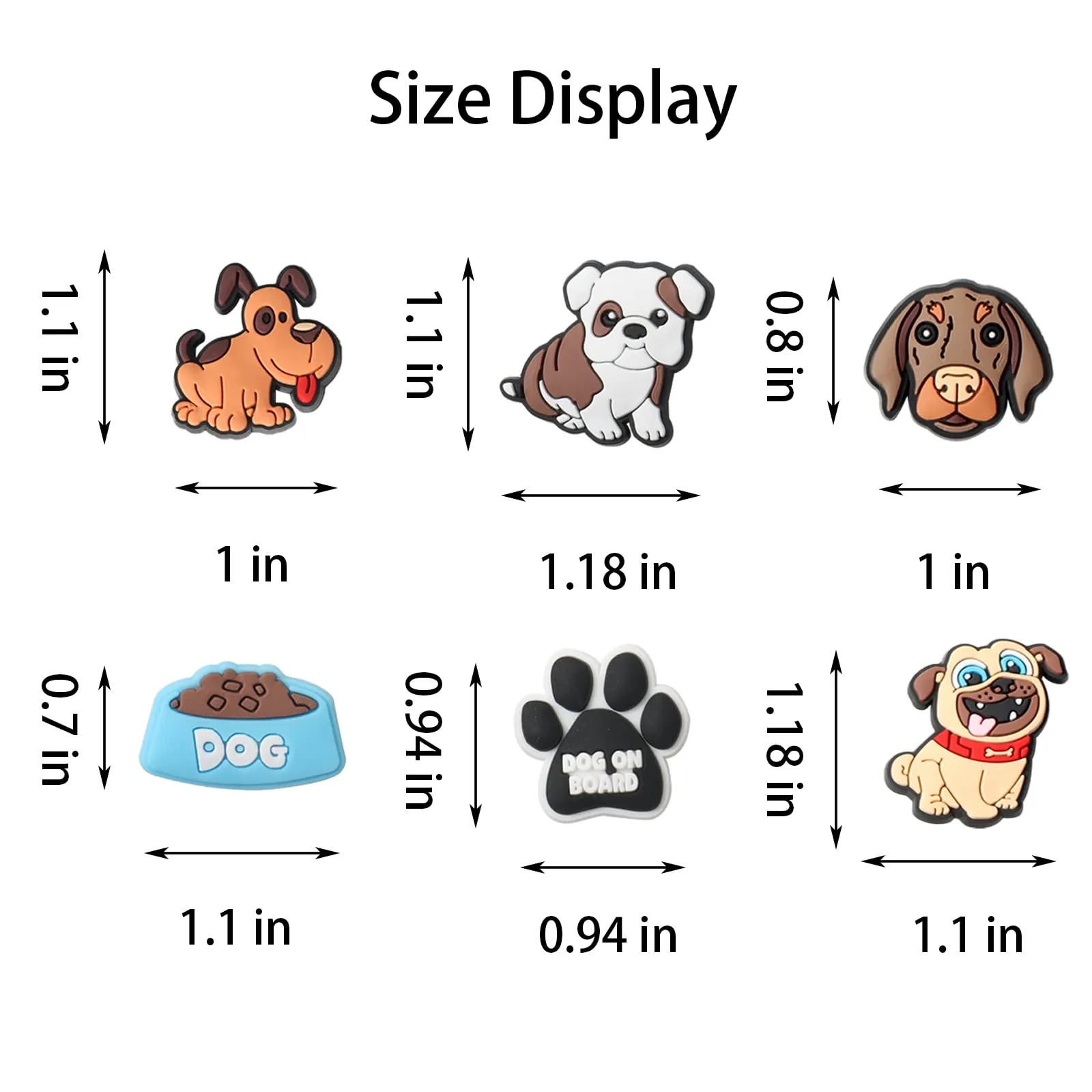 dog shoe decoration charms assorted cute dog charms for shoes puppy pet shoe charm for kids adults dog lover pvc shoe charm accessories for clog sandals decoration party favors gifts