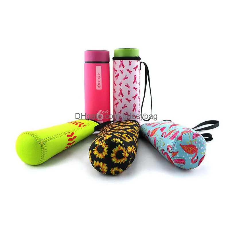 neoprene water bottle holder insulated sleeve bag case pouch cup cover for 550ml 10 colors w0141