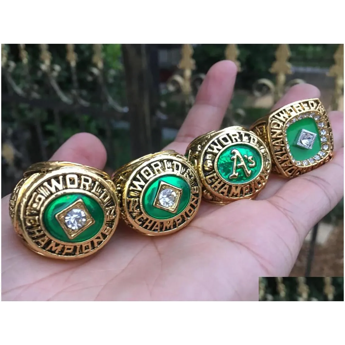 Cluster Rings 1989 Athletics World Baseball Champions Championship Ring Fan Men Christmas Promotion Gift Can Mix Drop Delivery Jewelry Dhnra