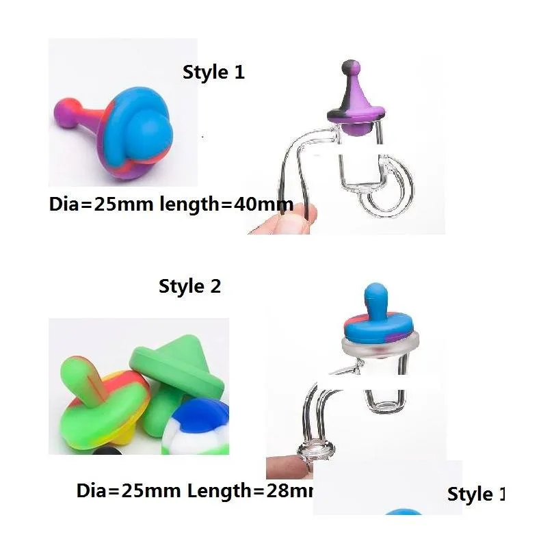 silicone carb cap dia 25mm for quartz banger nails silicon carb caps mixed colors food grade silicon quartz banger nails