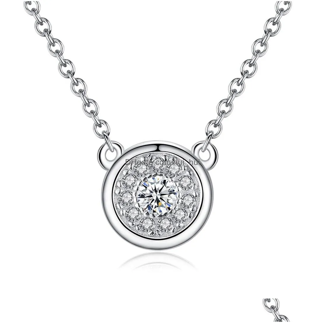 xb2v pendant necklaces designer cute bear high-end s925 silver pendant korean fashion women micro-set zircon collar chain necklace jewelry