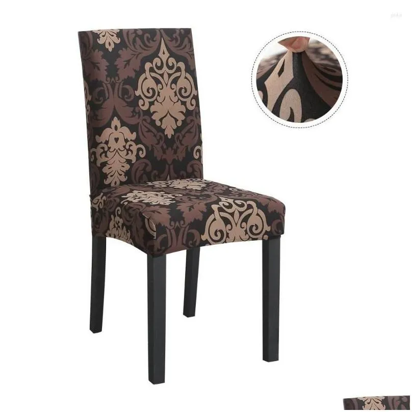 Chair Covers 1/2Pcs Black Printed Cover Removable Washable Stretch Seat Dining Room For Living El
