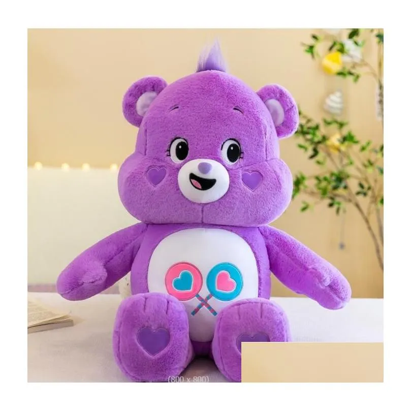 27cm Rainbow Bear Doll Love Bear Plush Toy Birthday Gift Grab Machine Doll New Big Bear Play Girl Gift