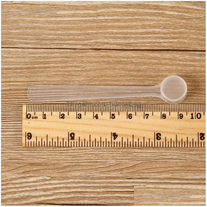 1000pcs/lot long handle 1.5ml plastic spoon 0.5 gram measuring scoop wholesale