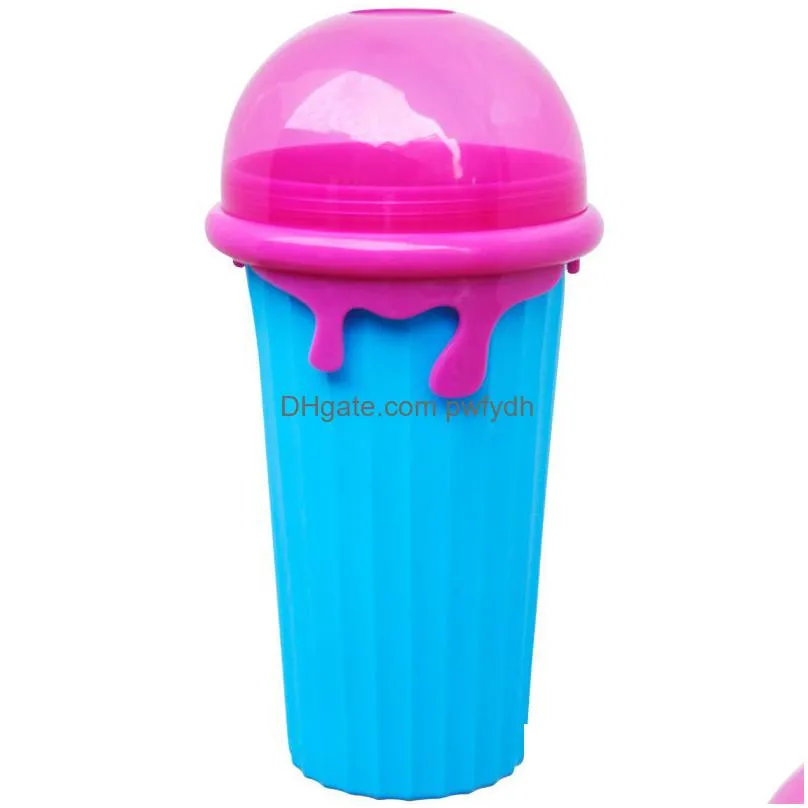 500ml slushy ice cup frozen magic squeeze cup cooling maker cup ze mug milkshake smoothie mug rra4792