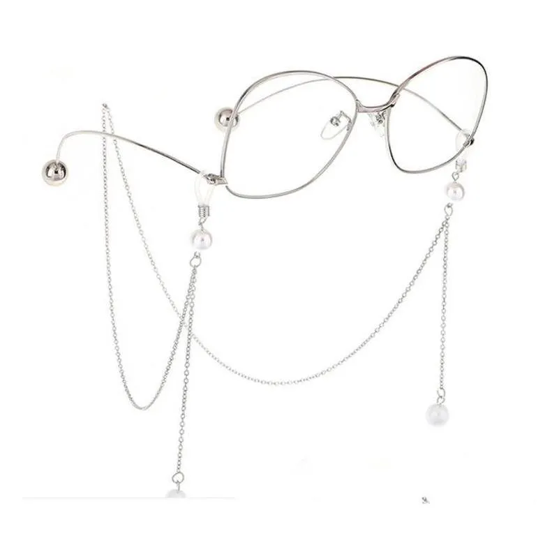  sale women sunglasses chain accessories metal multilayer chain pearl pendant eyeglasses chain factory wholesale 