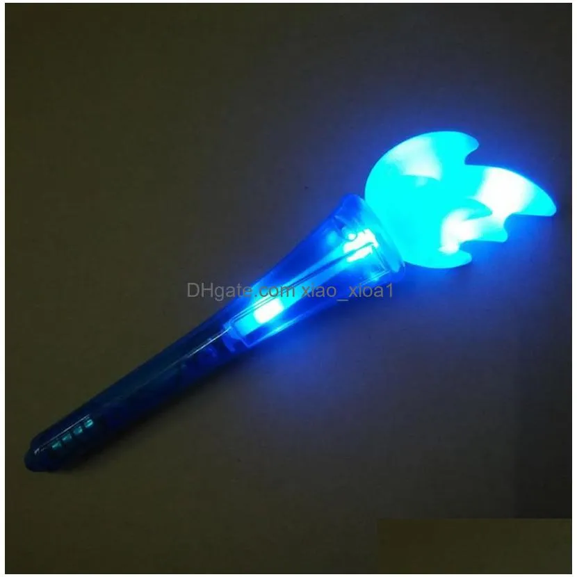 led glowing torch flash fire shape wands decoration halloween cosplay medieval luau themed sports competitions atmosphere props blue