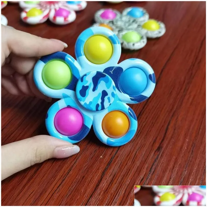 Colorful Sensory Fidget Push Bubble Board Toys Simple Dimple Fidgets Finger Play Game Anti Stress Spinner