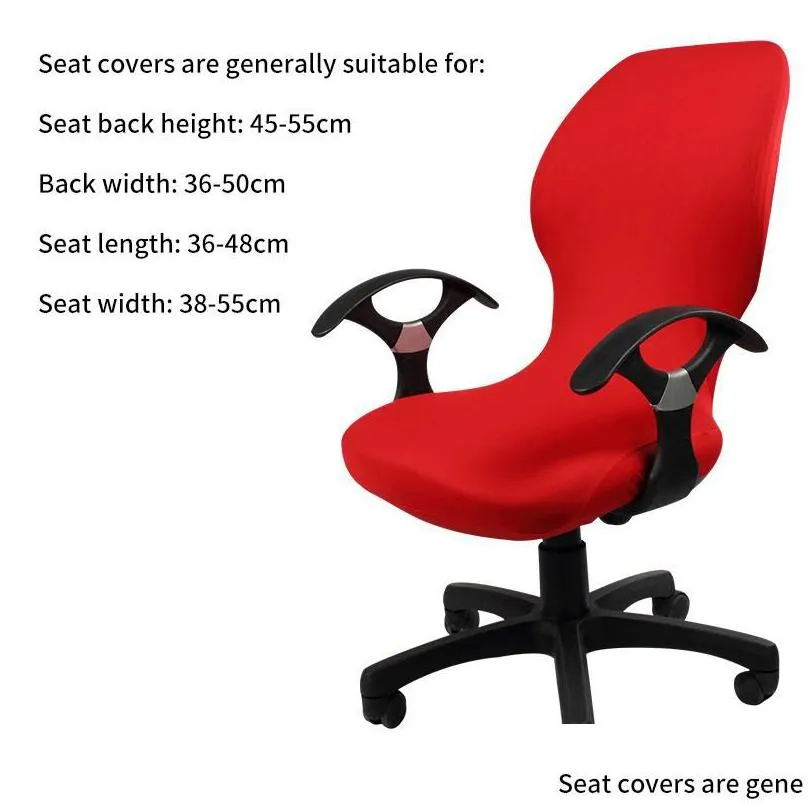 Chair Covers Computer Office Chair Er Slipers With Back Elastic Rotating Seat Removable Thickened Armrest Sliper Ers Drop Delivery Hom Dhvta